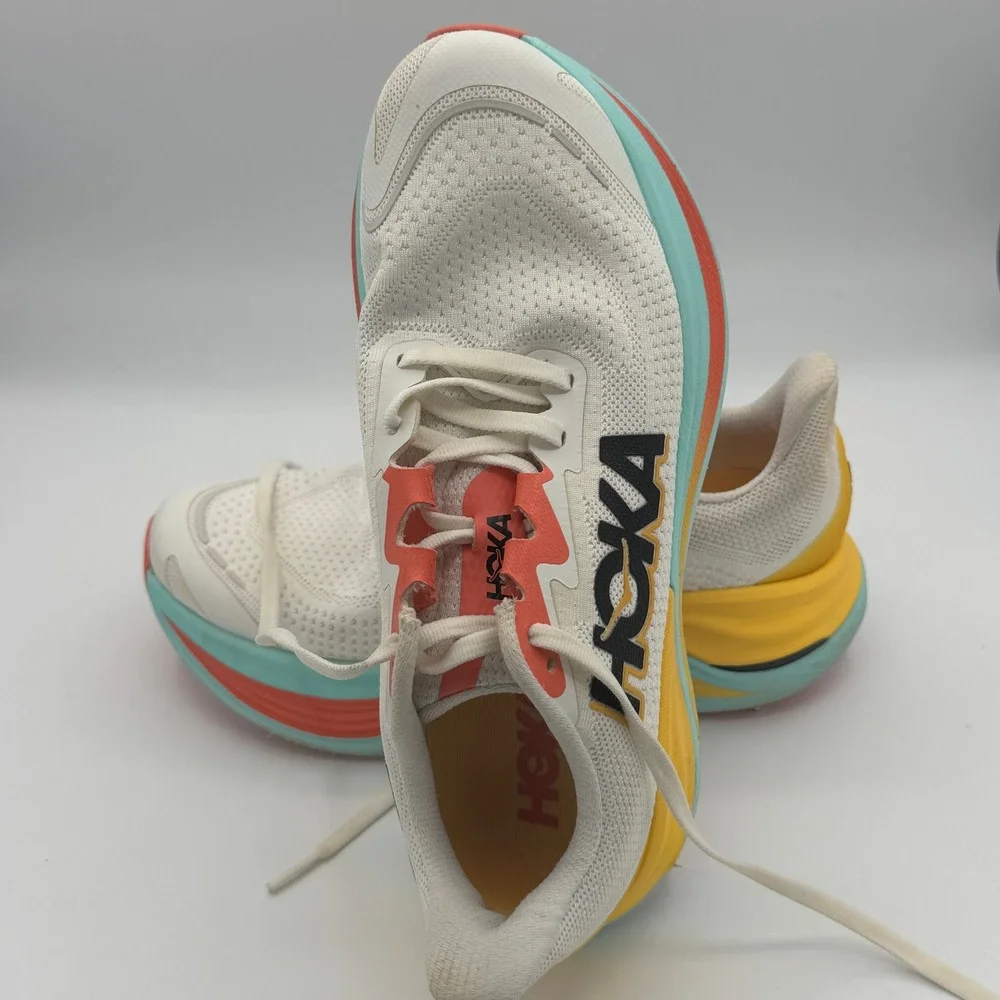Hoka Skyward X Womens Running Shoes Blanc De Blanc Swimsuit Size 7.5B
